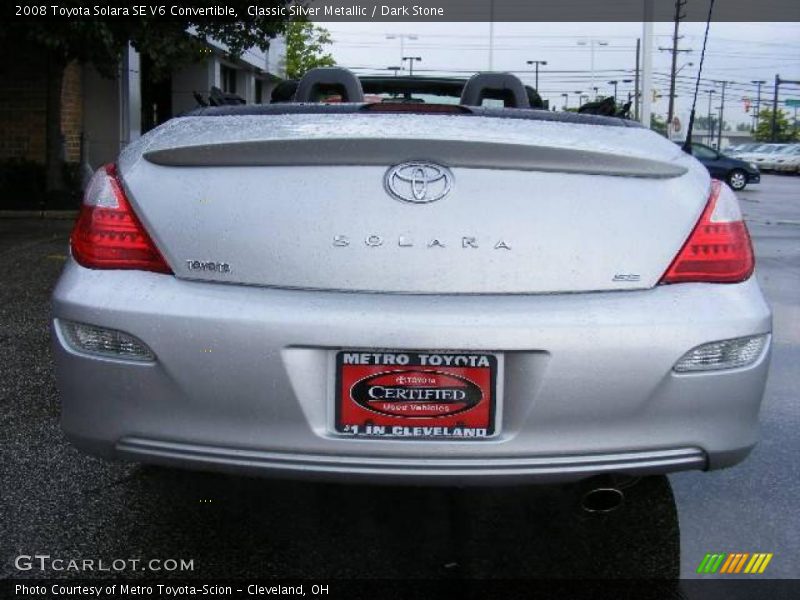 Classic Silver Metallic / Dark Stone 2008 Toyota Solara SE V6 Convertible