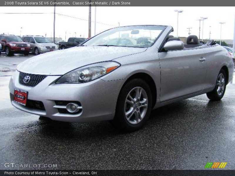 Classic Silver Metallic / Dark Stone 2008 Toyota Solara SE V6 Convertible