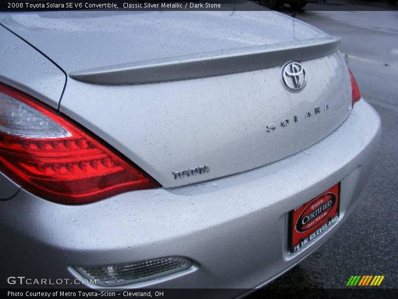 Classic Silver Metallic / Dark Stone 2008 Toyota Solara SE V6 Convertible
