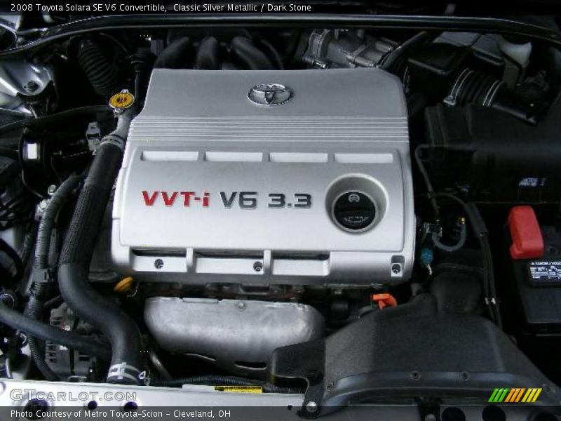 Classic Silver Metallic / Dark Stone 2008 Toyota Solara SE V6 Convertible