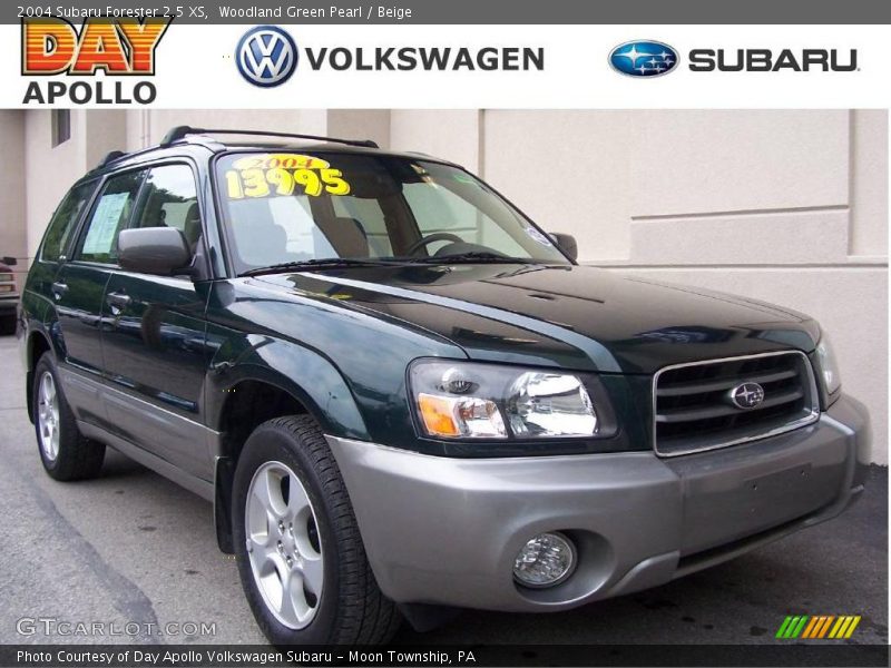 Woodland Green Pearl / Beige 2004 Subaru Forester 2.5 XS