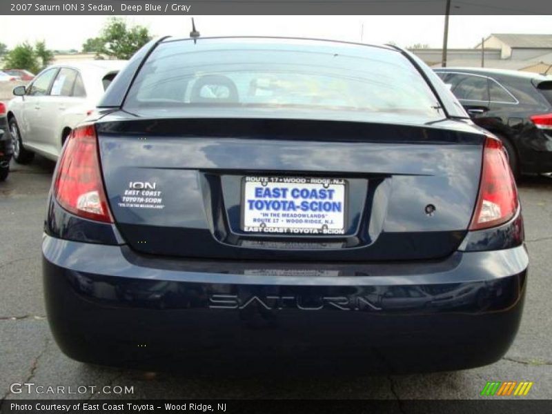 Deep Blue / Gray 2007 Saturn ION 3 Sedan