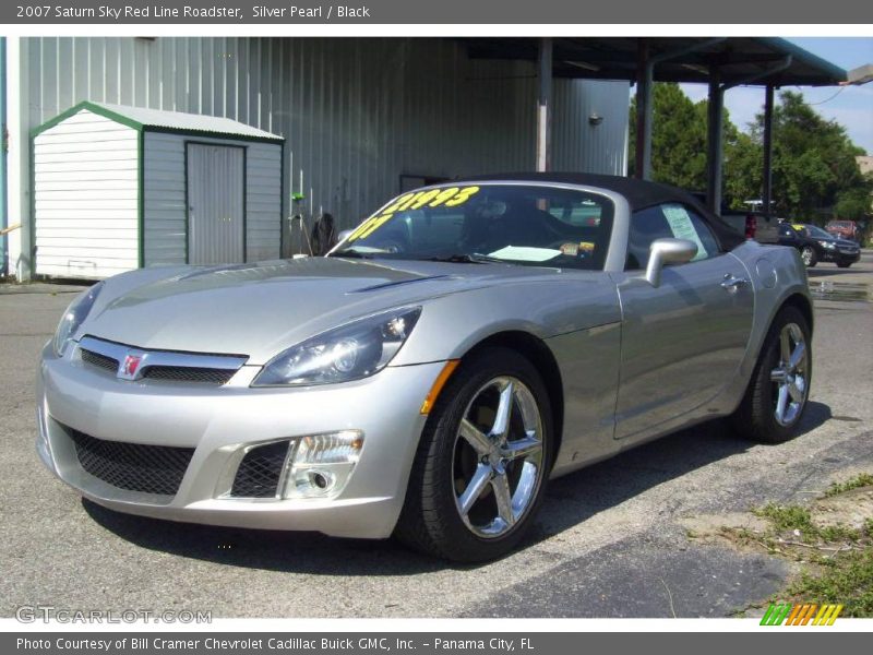 Silver Pearl / Black 2007 Saturn Sky Red Line Roadster