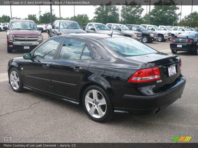 Black / Parchment/Black 2007 Saab 9-3 Aero Sport Sedan
