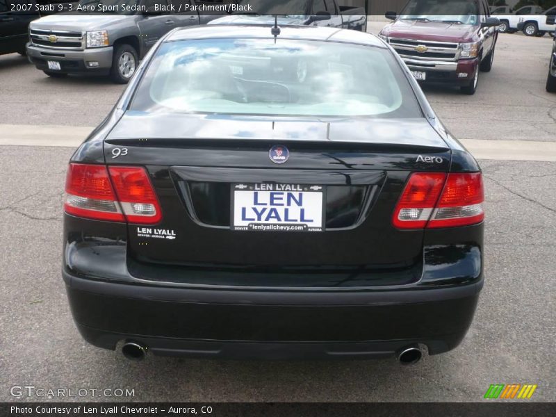 Black / Parchment/Black 2007 Saab 9-3 Aero Sport Sedan