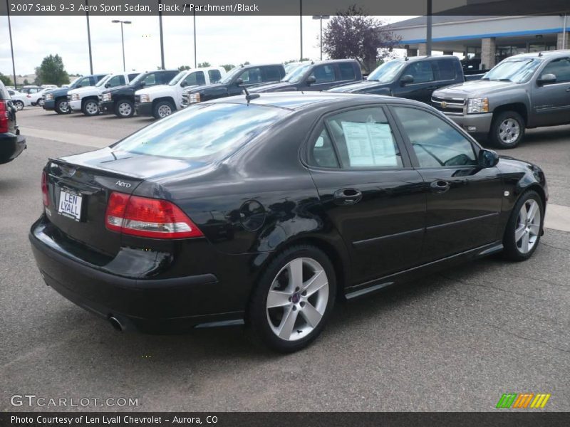 Black / Parchment/Black 2007 Saab 9-3 Aero Sport Sedan