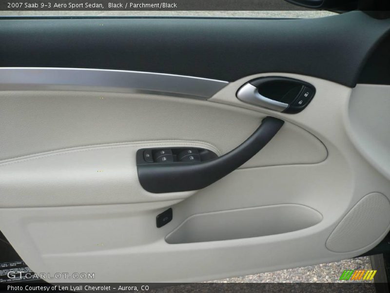 Black / Parchment/Black 2007 Saab 9-3 Aero Sport Sedan