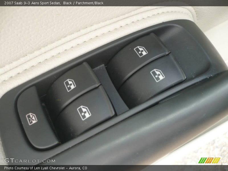 Black / Parchment/Black 2007 Saab 9-3 Aero Sport Sedan