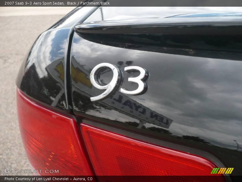 Black / Parchment/Black 2007 Saab 9-3 Aero Sport Sedan
