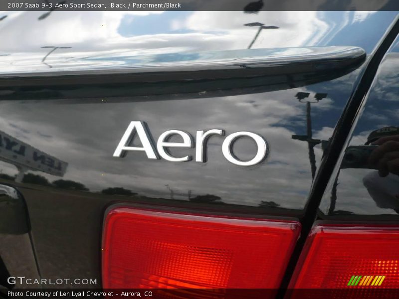 Black / Parchment/Black 2007 Saab 9-3 Aero Sport Sedan