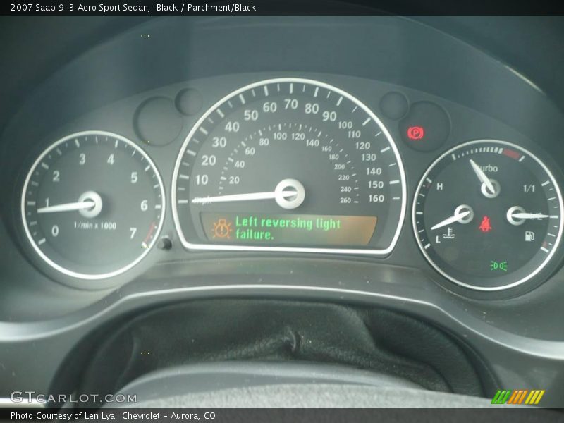 Black / Parchment/Black 2007 Saab 9-3 Aero Sport Sedan