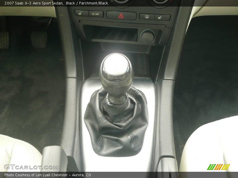 Black / Parchment/Black 2007 Saab 9-3 Aero Sport Sedan