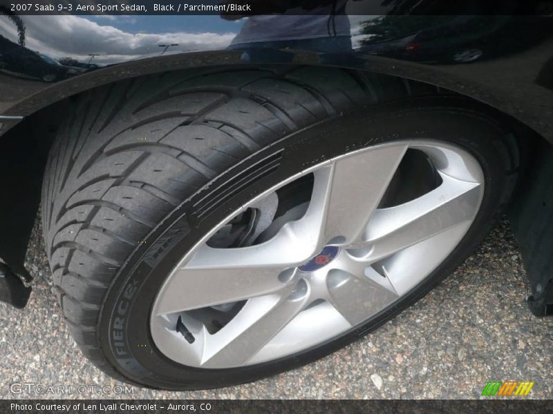 Black / Parchment/Black 2007 Saab 9-3 Aero Sport Sedan