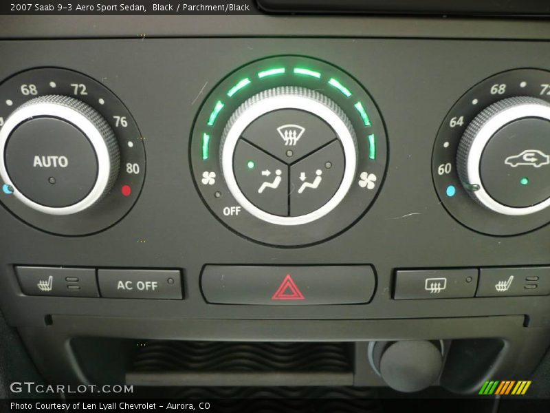 Black / Parchment/Black 2007 Saab 9-3 Aero Sport Sedan
