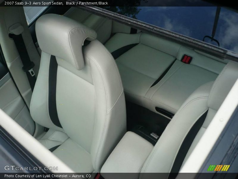 Black / Parchment/Black 2007 Saab 9-3 Aero Sport Sedan
