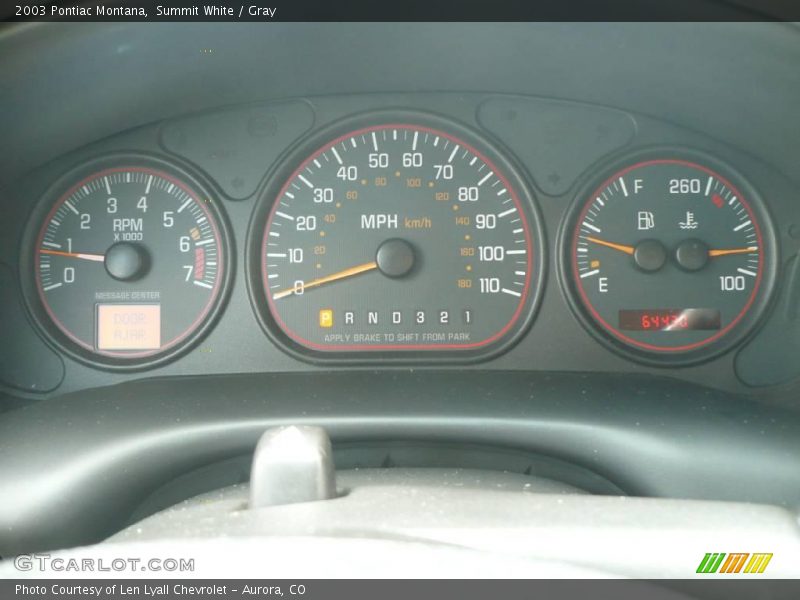 Summit White / Gray 2003 Pontiac Montana