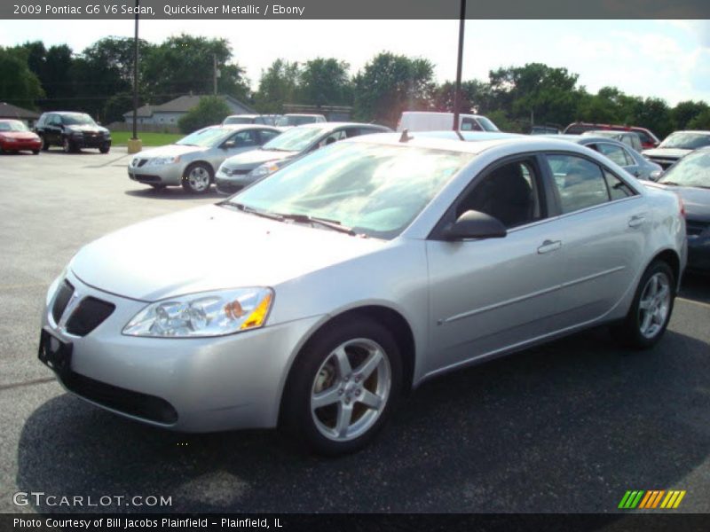 Quicksilver Metallic / Ebony 2009 Pontiac G6 V6 Sedan