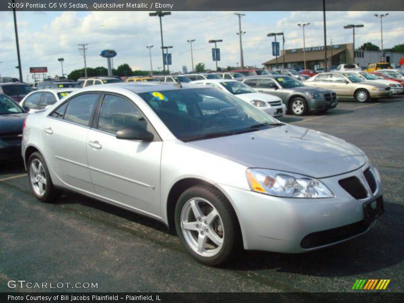 Quicksilver Metallic / Ebony 2009 Pontiac G6 V6 Sedan