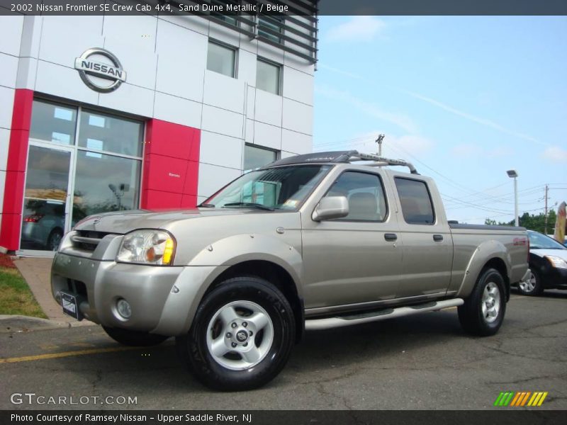 Sand Dune Metallic / Beige 2002 Nissan Frontier SE Crew Cab 4x4