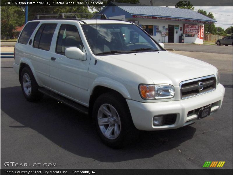 Glacier White Pearl / Charcoal 2003 Nissan Pathfinder LE