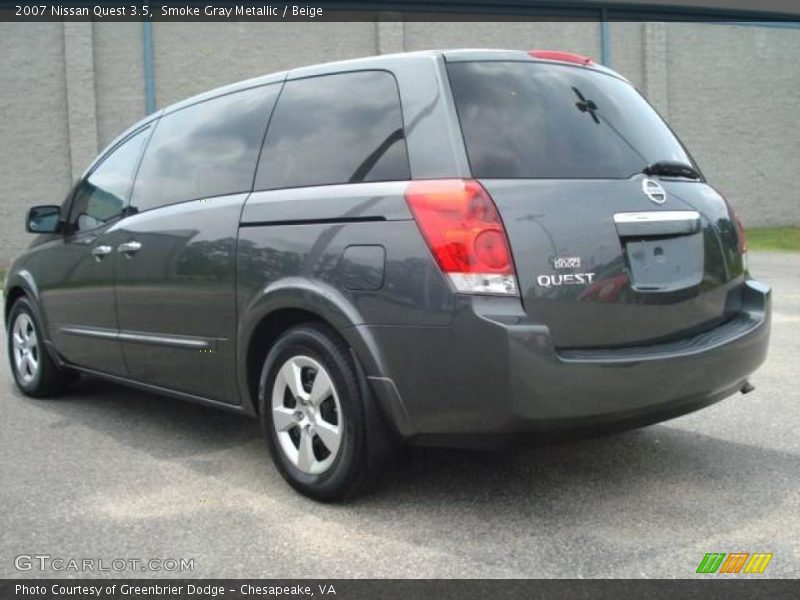 Smoke Gray Metallic / Beige 2007 Nissan Quest 3.5