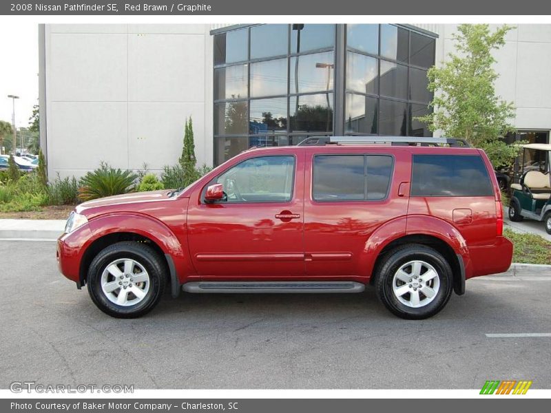 Red Brawn / Graphite 2008 Nissan Pathfinder SE