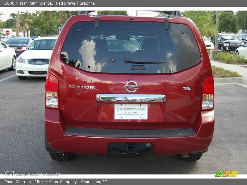 Red Brawn / Graphite 2008 Nissan Pathfinder SE