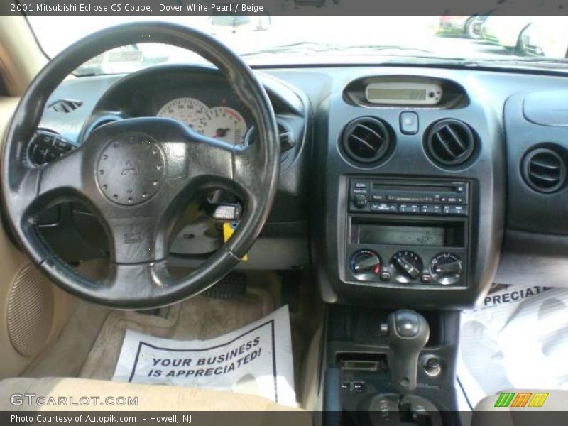 Dover White Pearl / Beige 2001 Mitsubishi Eclipse GS Coupe