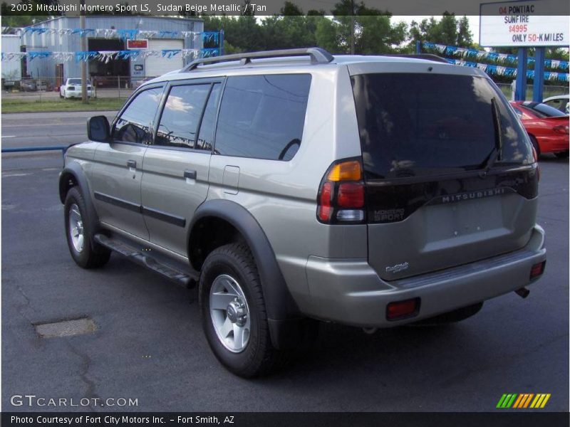Sudan Beige Metallic / Tan 2003 Mitsubishi Montero Sport LS