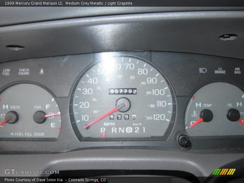 Medium Grey Metallic / Light Graphite 1999 Mercury Grand Marquis LS