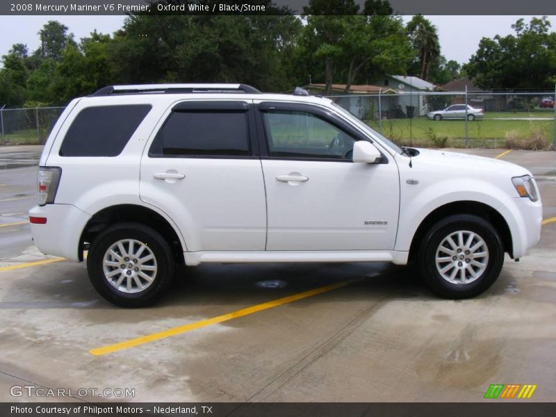 Oxford White / Black/Stone 2008 Mercury Mariner V6 Premier