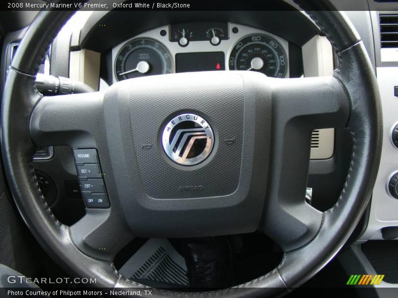 Oxford White / Black/Stone 2008 Mercury Mariner V6 Premier