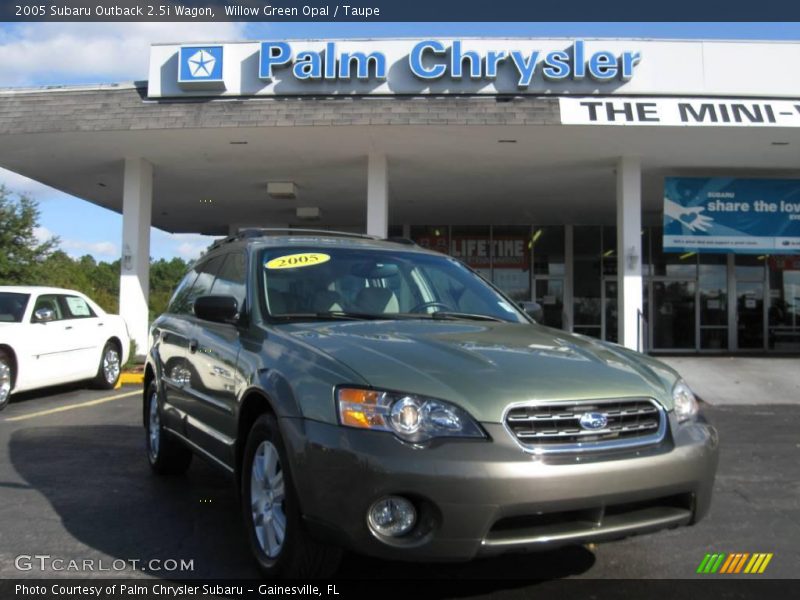 Willow Green Opal / Taupe 2005 Subaru Outback 2.5i Wagon