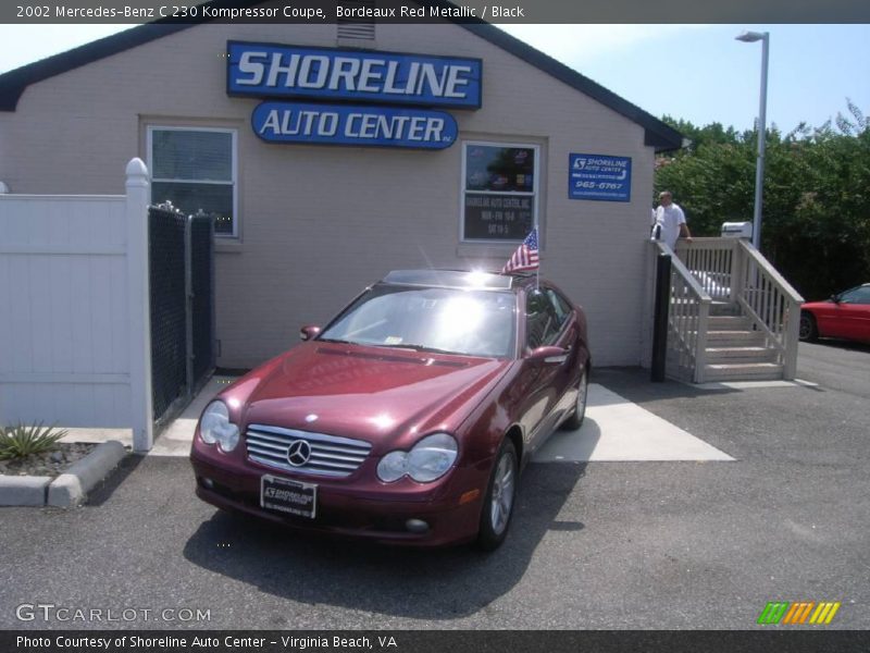 Bordeaux Red Metallic / Black 2002 Mercedes-Benz C 230 Kompressor Coupe