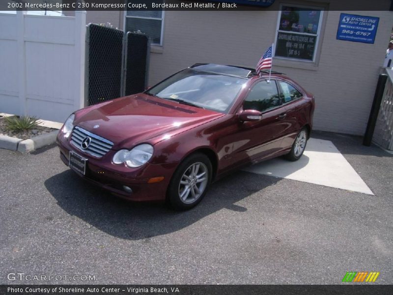 Bordeaux Red Metallic / Black 2002 Mercedes-Benz C 230 Kompressor Coupe