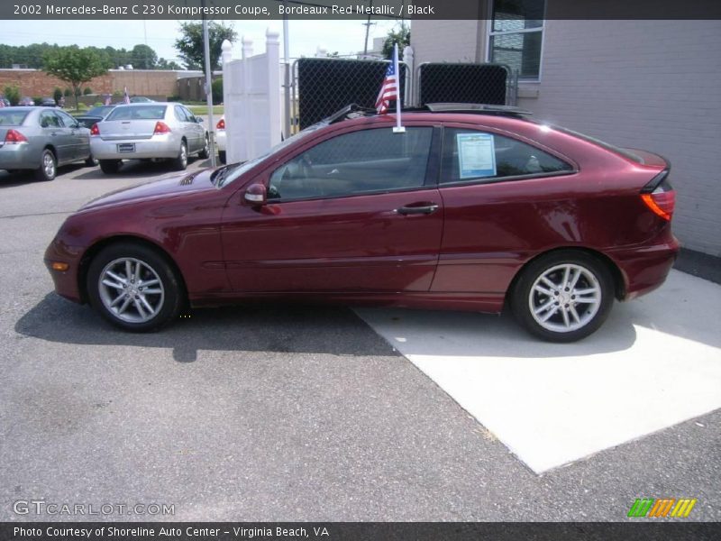 Bordeaux Red Metallic / Black 2002 Mercedes-Benz C 230 Kompressor Coupe