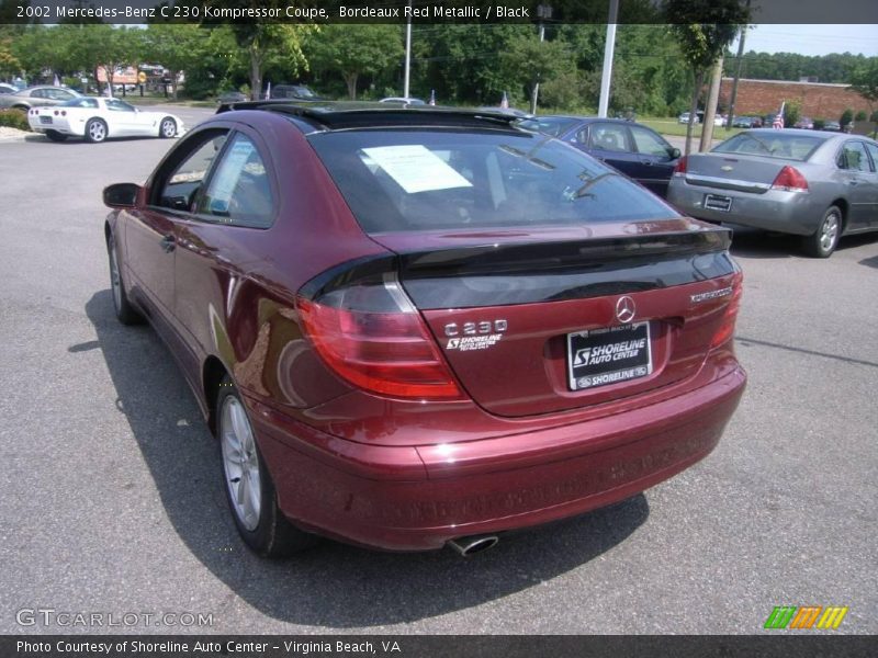 Bordeaux Red Metallic / Black 2002 Mercedes-Benz C 230 Kompressor Coupe