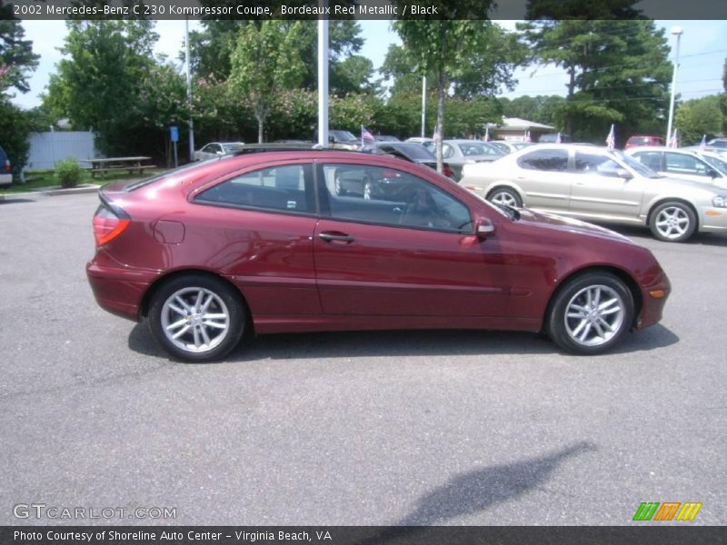 Bordeaux Red Metallic / Black 2002 Mercedes-Benz C 230 Kompressor Coupe