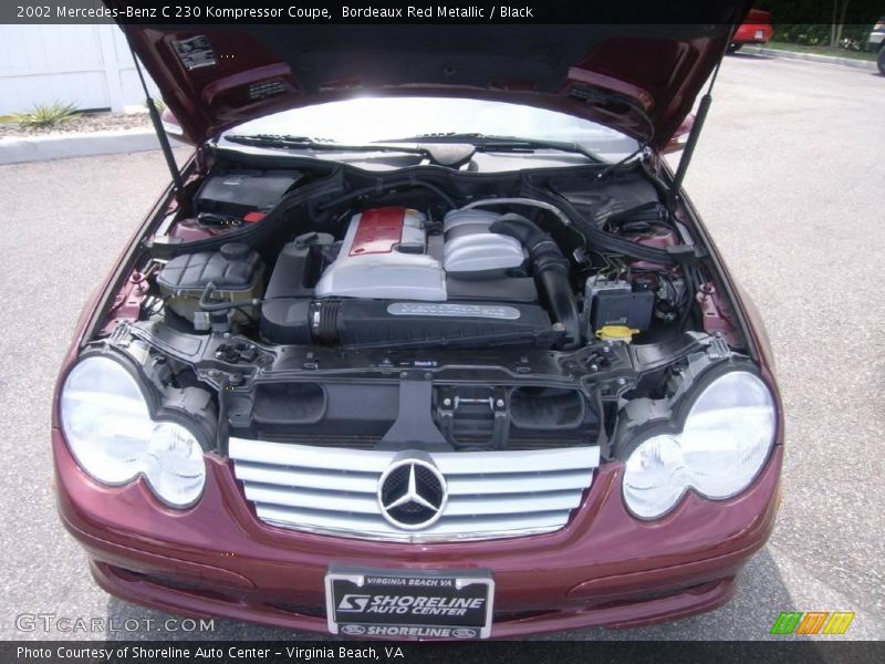 Bordeaux Red Metallic / Black 2002 Mercedes-Benz C 230 Kompressor Coupe