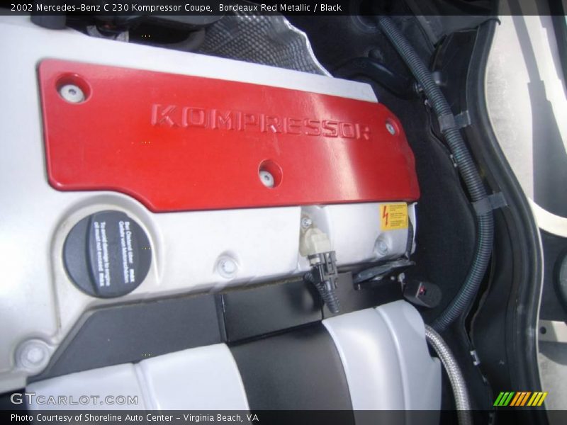 Bordeaux Red Metallic / Black 2002 Mercedes-Benz C 230 Kompressor Coupe