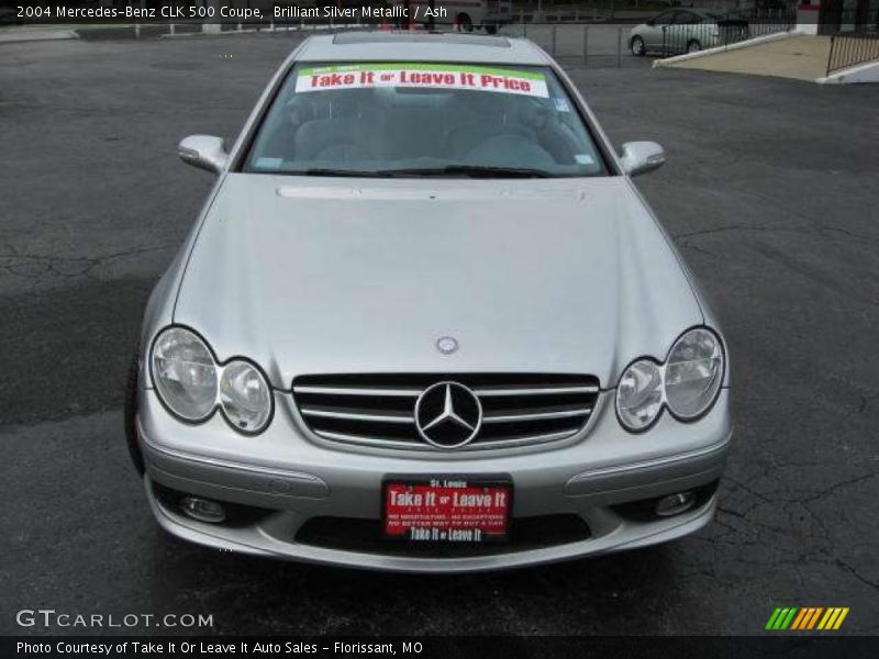 Brilliant Silver Metallic / Ash 2004 Mercedes-Benz CLK 500 Coupe