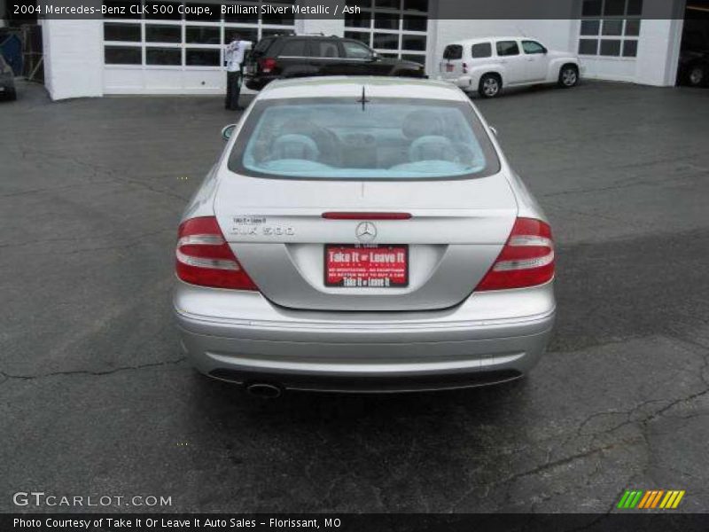 Brilliant Silver Metallic / Ash 2004 Mercedes-Benz CLK 500 Coupe