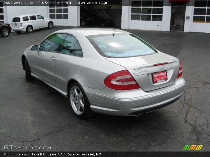 Brilliant Silver Metallic / Ash 2004 Mercedes-Benz CLK 500 Coupe