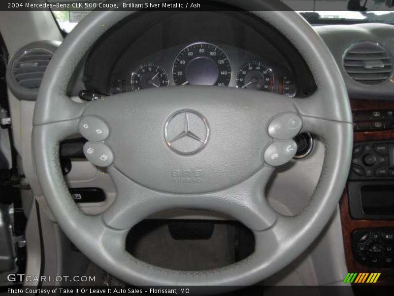 Brilliant Silver Metallic / Ash 2004 Mercedes-Benz CLK 500 Coupe