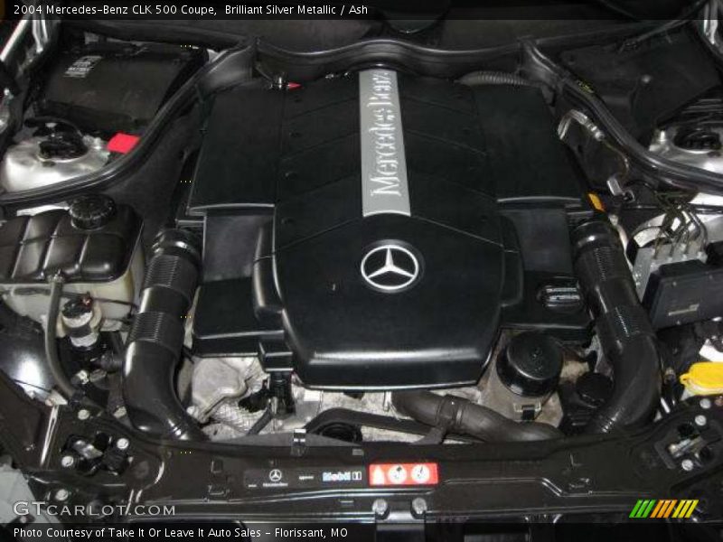 Brilliant Silver Metallic / Ash 2004 Mercedes-Benz CLK 500 Coupe