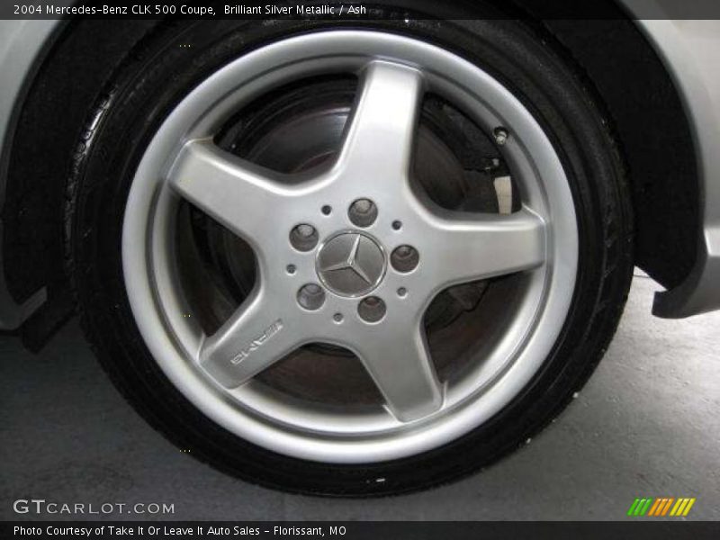Brilliant Silver Metallic / Ash 2004 Mercedes-Benz CLK 500 Coupe