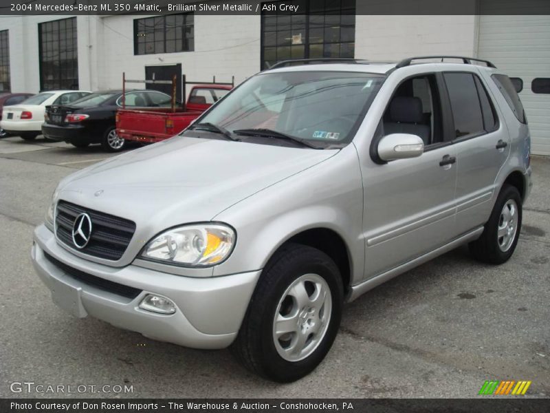 Brilliant Silver Metallic / Ash Grey 2004 Mercedes-Benz ML 350 4Matic