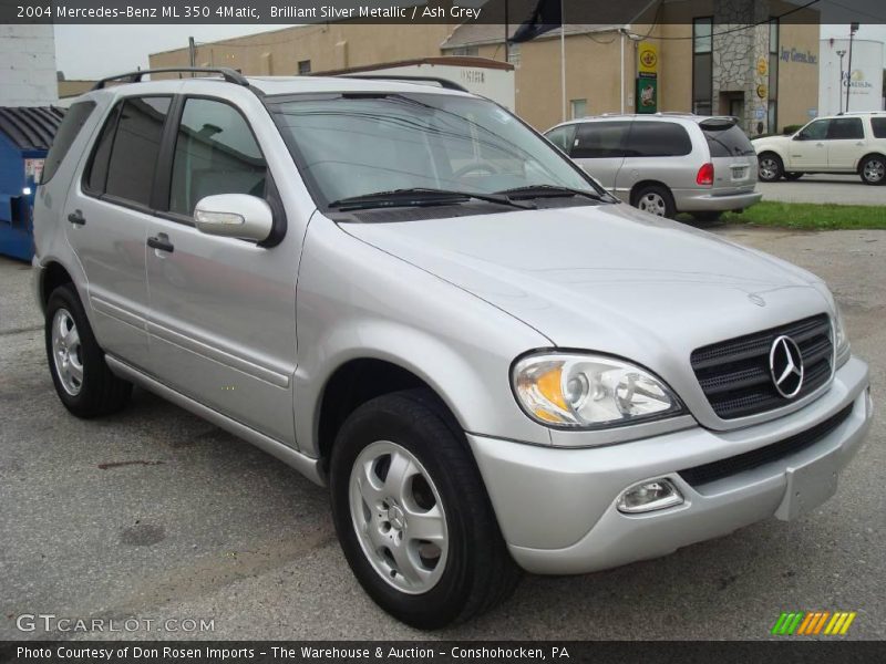 Brilliant Silver Metallic / Ash Grey 2004 Mercedes-Benz ML 350 4Matic