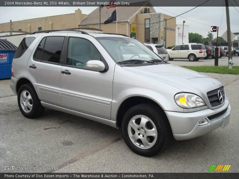Brilliant Silver Metallic / Ash Grey 2004 Mercedes-Benz ML 350 4Matic