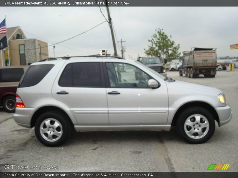 Brilliant Silver Metallic / Ash Grey 2004 Mercedes-Benz ML 350 4Matic